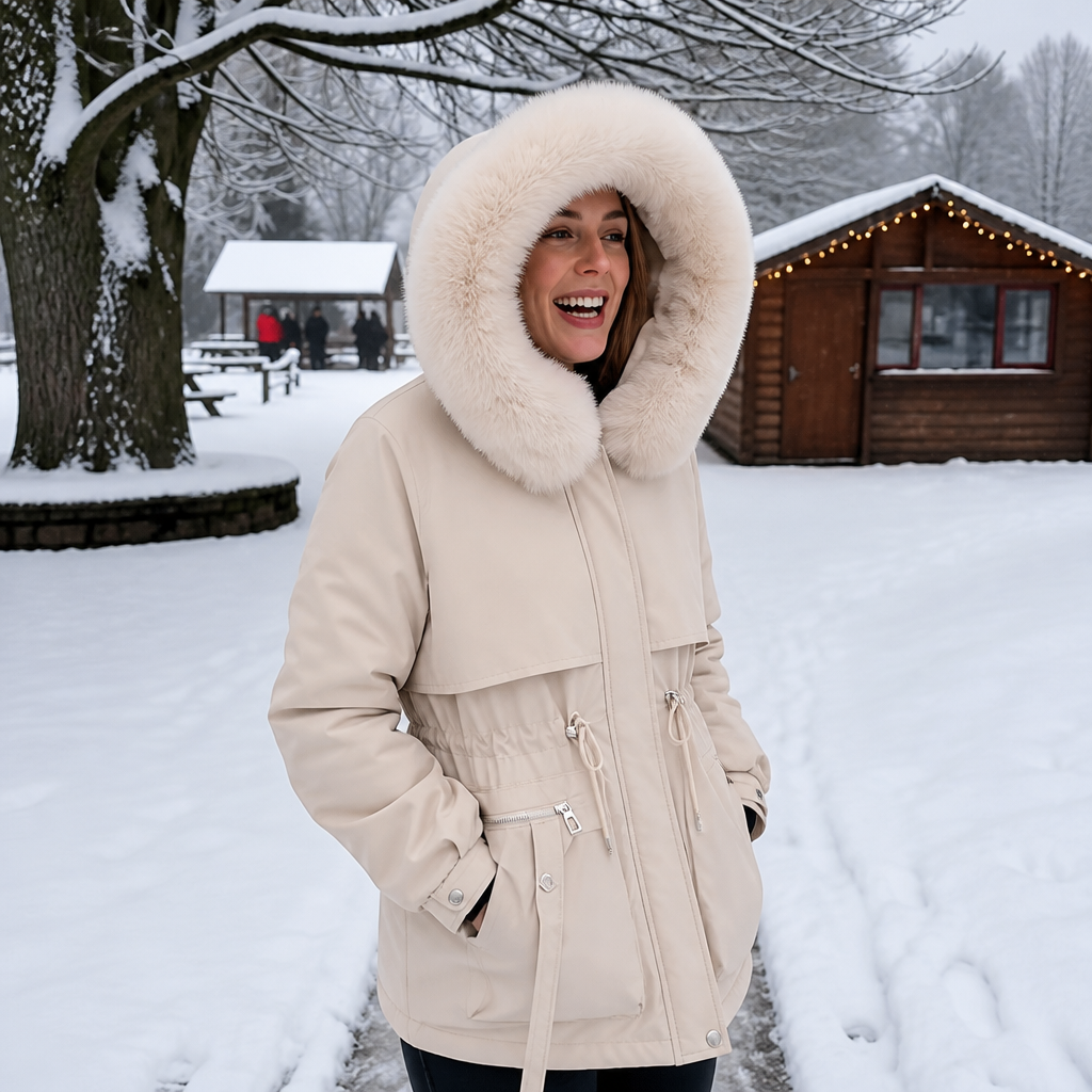 Duvella | Puffer Coat met Faux Fur Hood voor Dames