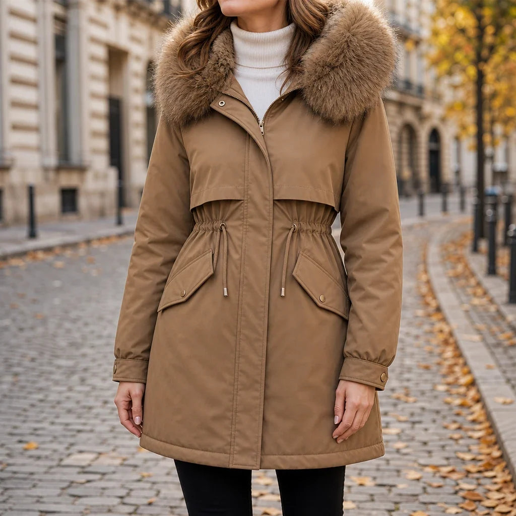 Velora | Plush-Lined Mid-Length Parka – Bietet warmen Tragekomfort für Frauen