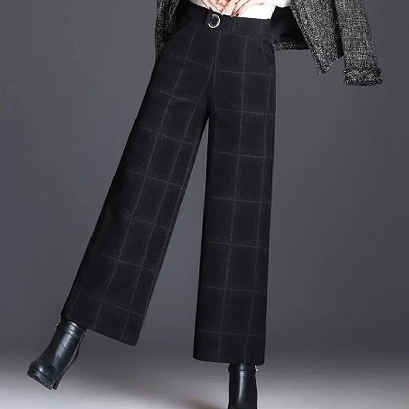 Beatrix | Checkered Wide-Leg Trousers – Eleganter Look für Damen