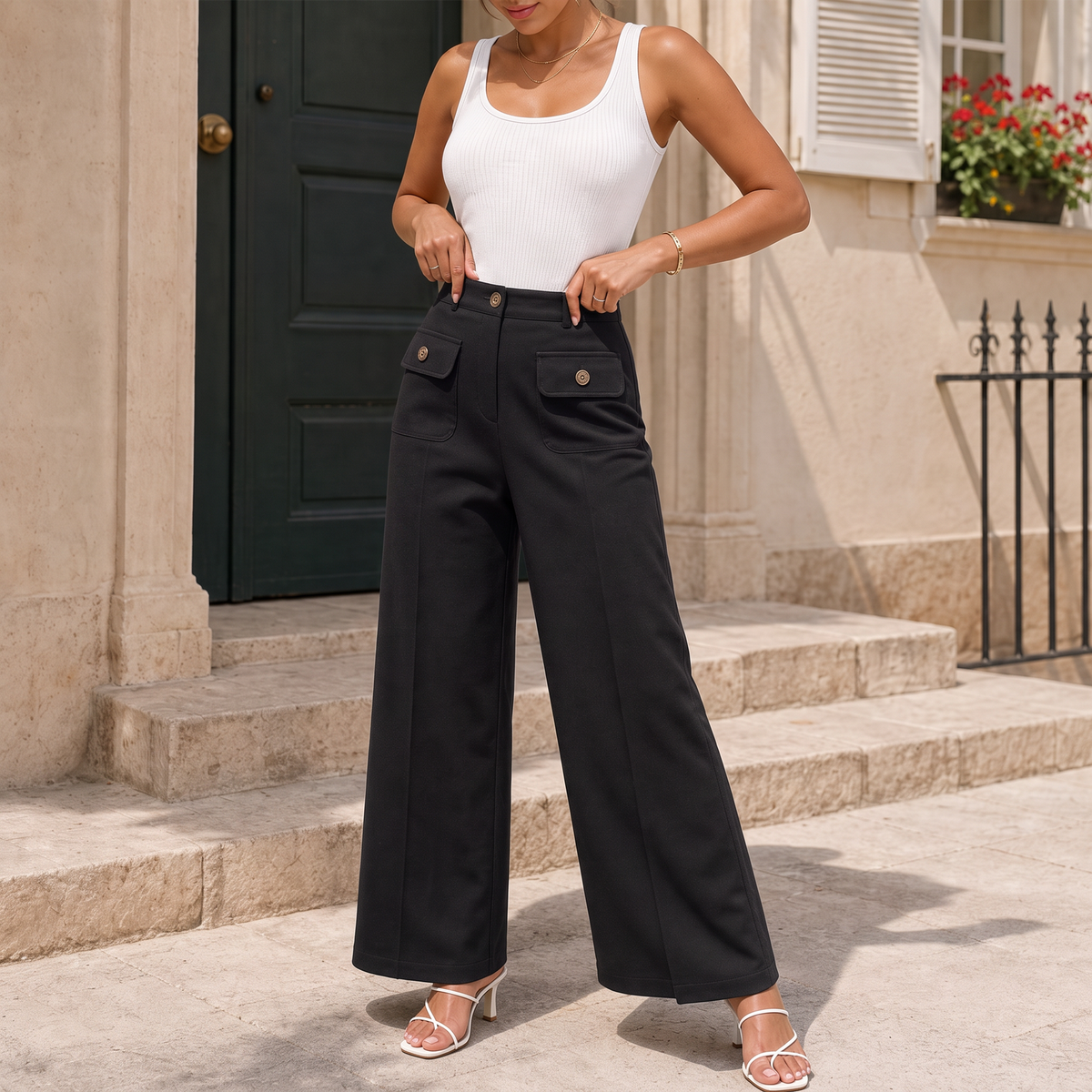 Wearbella | High-Waisted Wide-Leg Trousers – Bequemer Style für Frauen