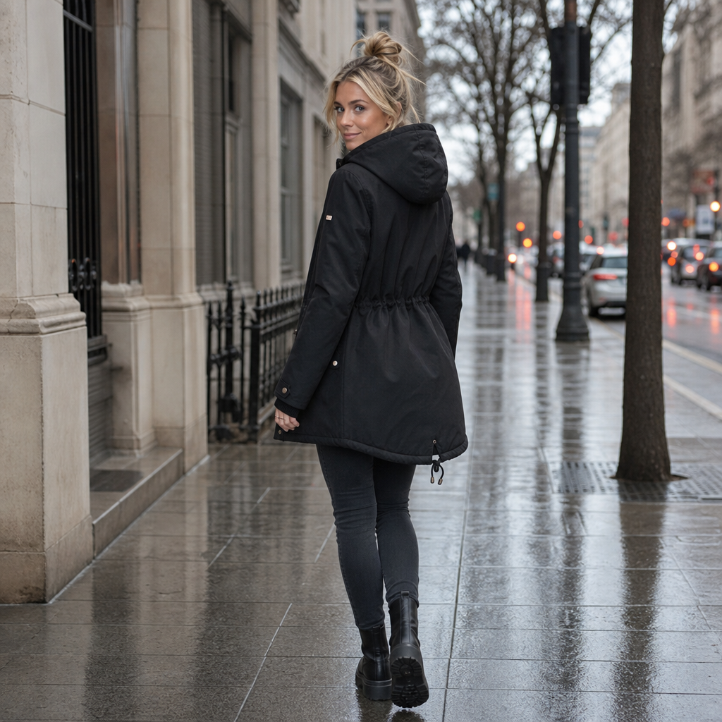 Warmbella | Padded Parka – Fleece-Lined with Defined Waist