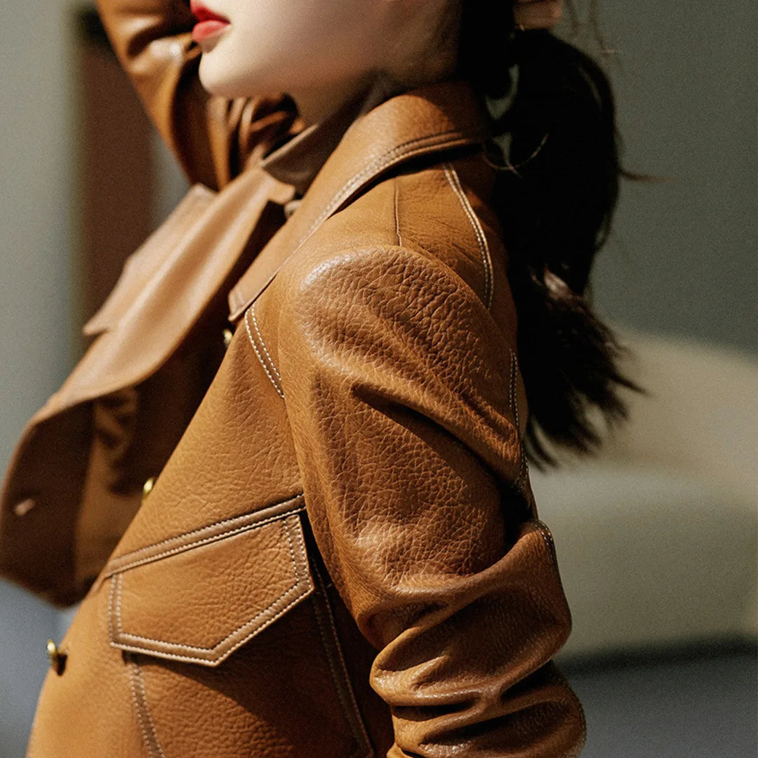 Veloura | Lederjacke – Schicke Silhouette für jeden Tag