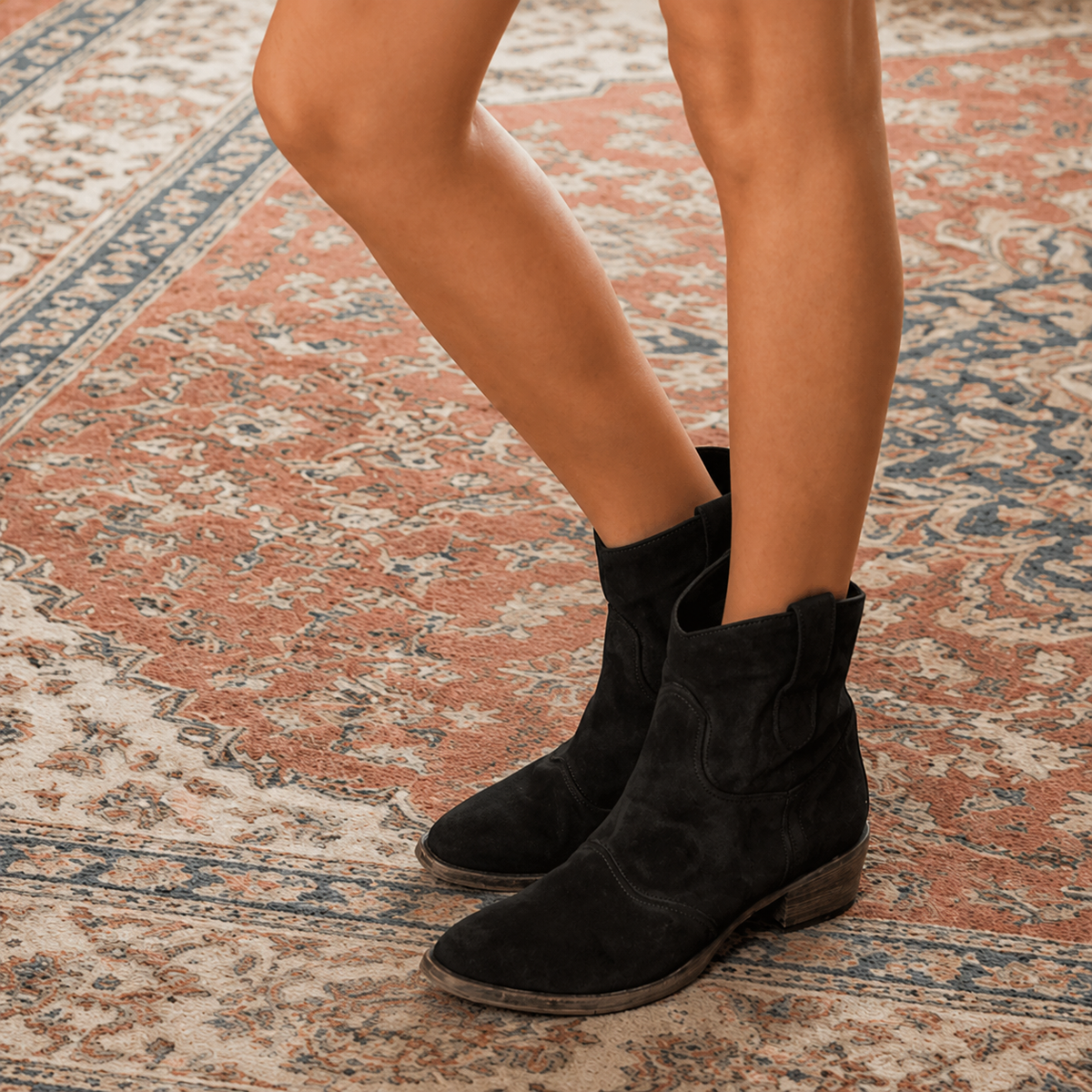 Charwell | Wildleder-Look Western Stiefeletten für Damen