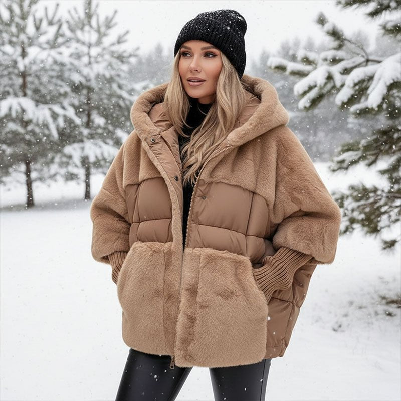 Cozevia | Quilted Hooded Jacket – Oversized Style for Women