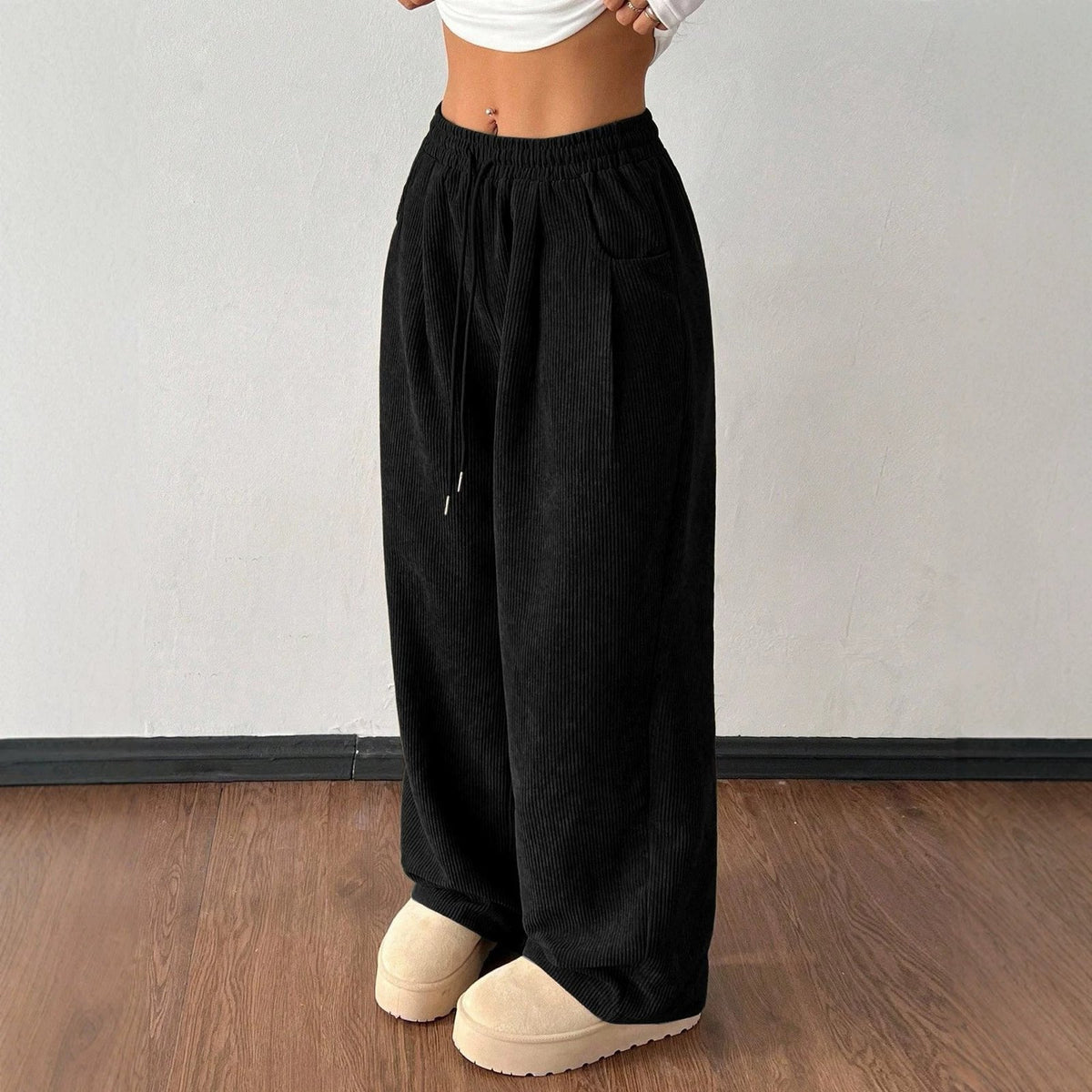 Drune | Cordhose – Weites Bein mit Kordelzug für Damen