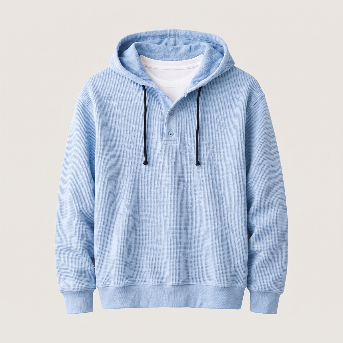 Waffle | Knit Pullover für Herren mit Kapuze
