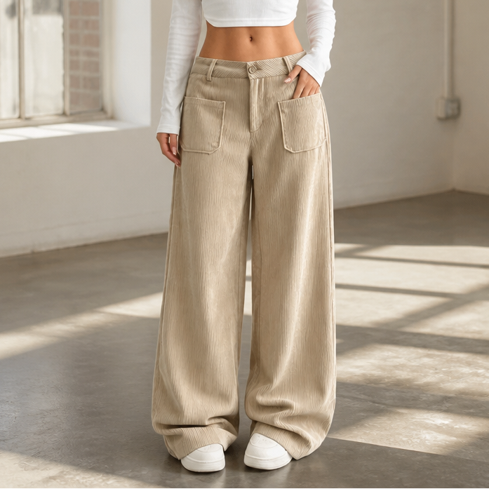 Cordelle | High-Waisted Wide-Leg Hose – Bequeme Passform für Frauen