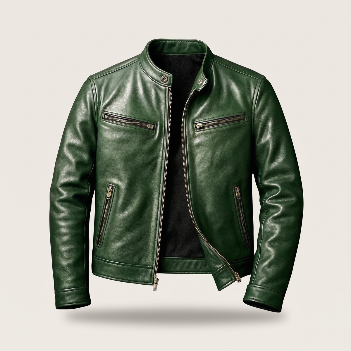 Cadence | Cafe Racer Leather Jacket – Stylish Genuine Leather für Männer