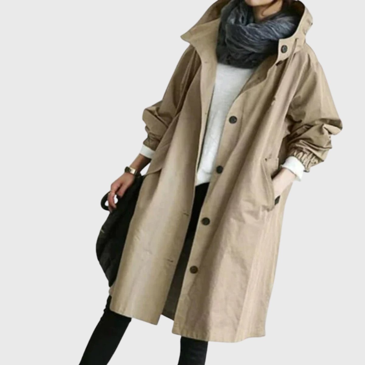 Christin | Wasserabweisender und eleganter Kapuzen Trenchcoat