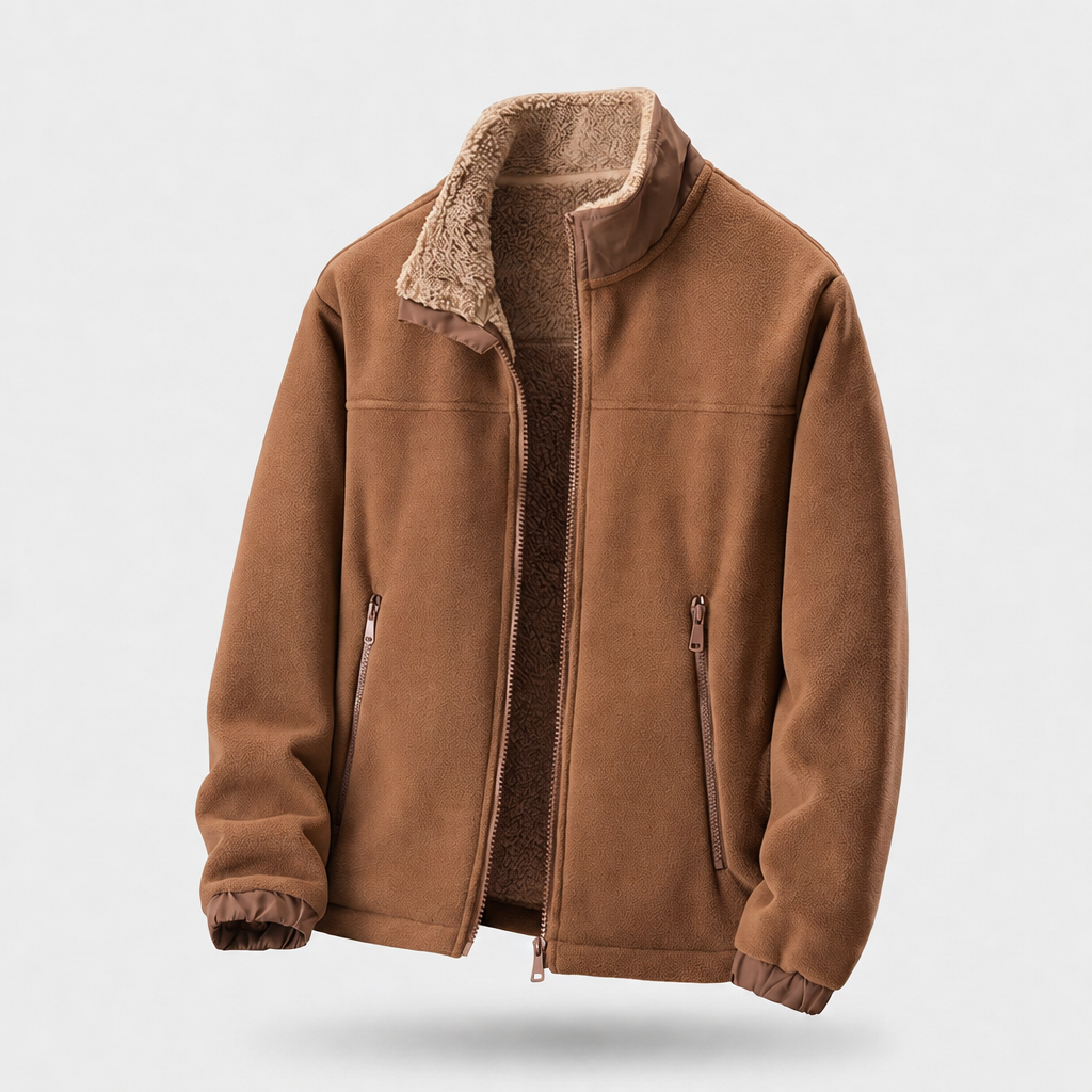 ZERANO | Lammfell Jacke – Bequeme und Warme Alltagskleidung