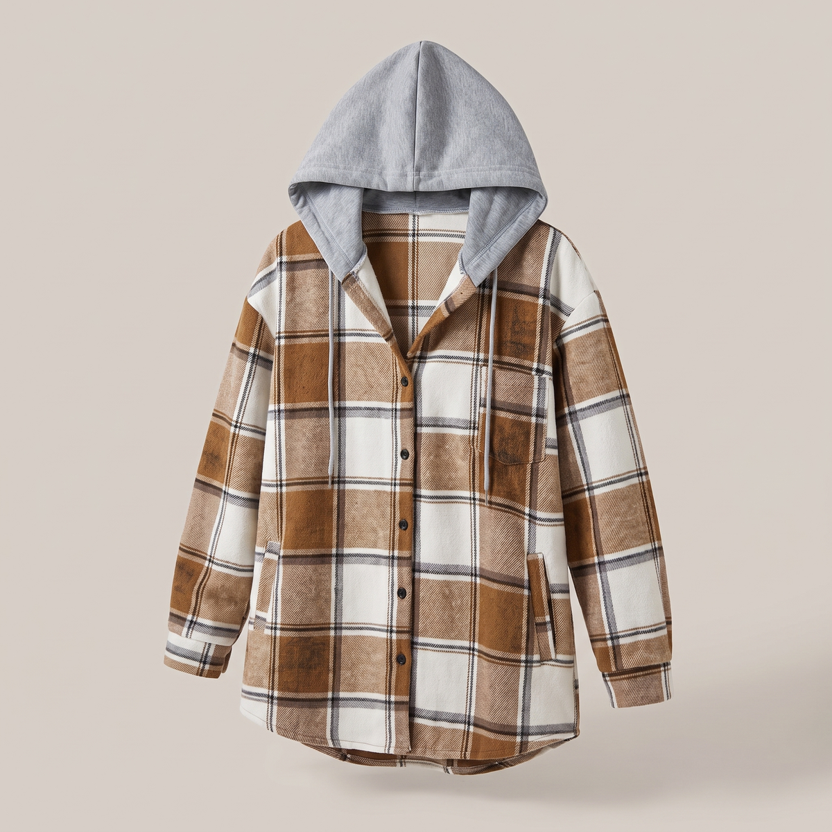 Highland | Hooded Coat – Gemütlicher Plaid-Stil für Frauen