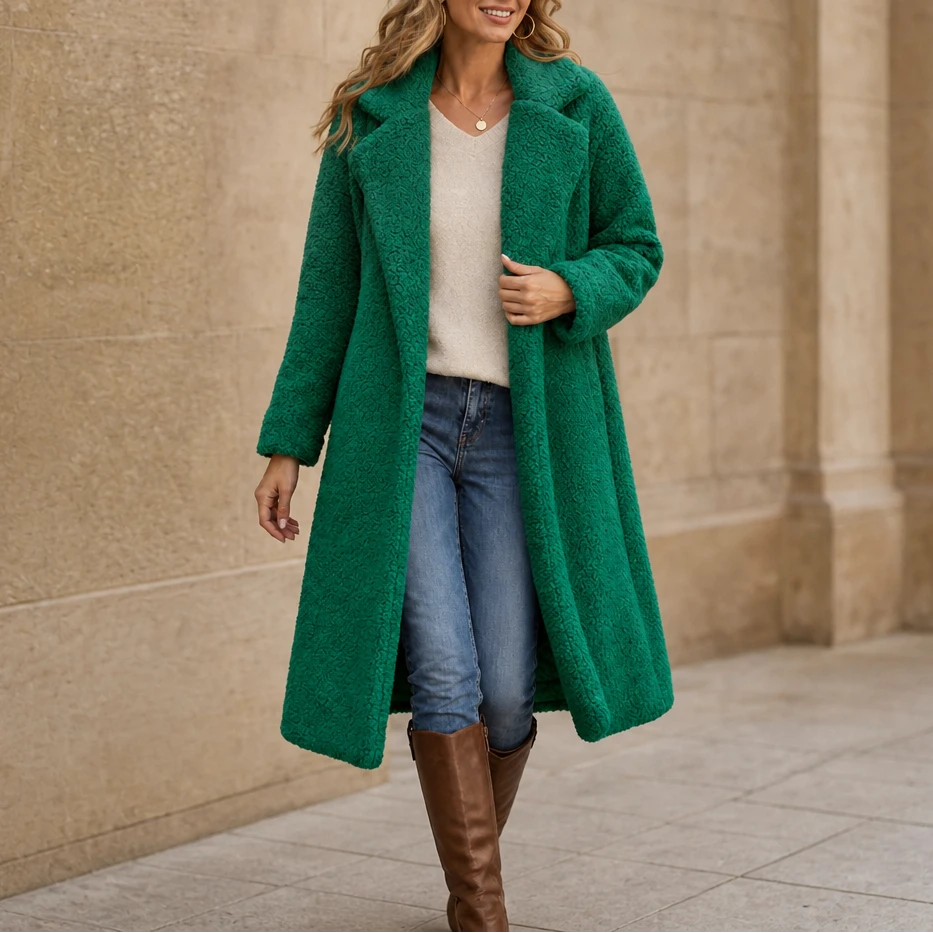 Veloura | Teddy Mantel – Langer und Kuscheliger Style für Damen