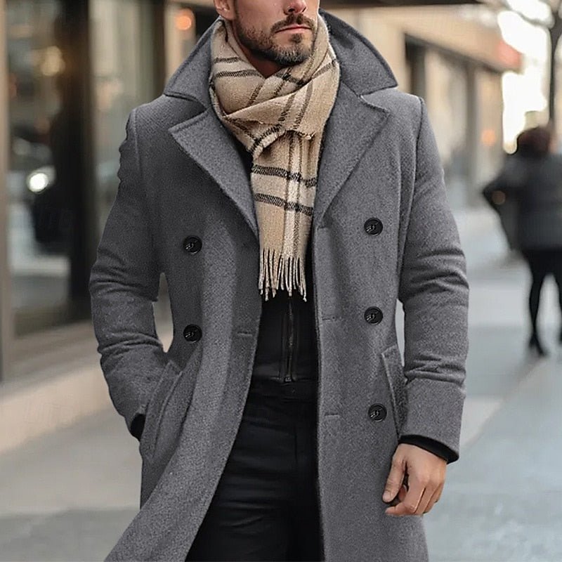 Malcolm | Double-Breasted Overcoat – Timeless Style for Men