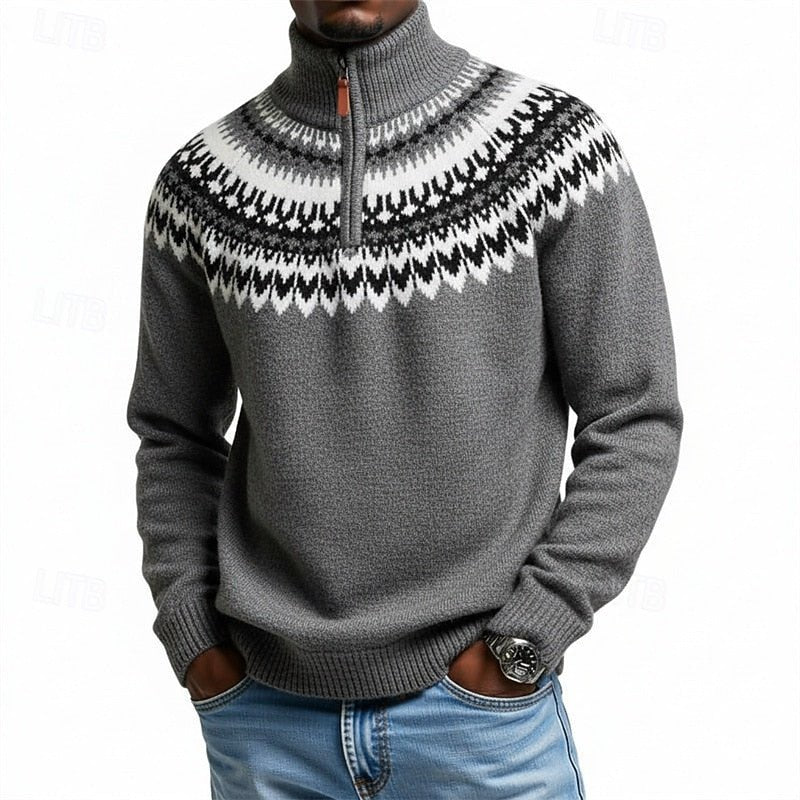 Barnaby | Muster Quarter-Zip Pullover