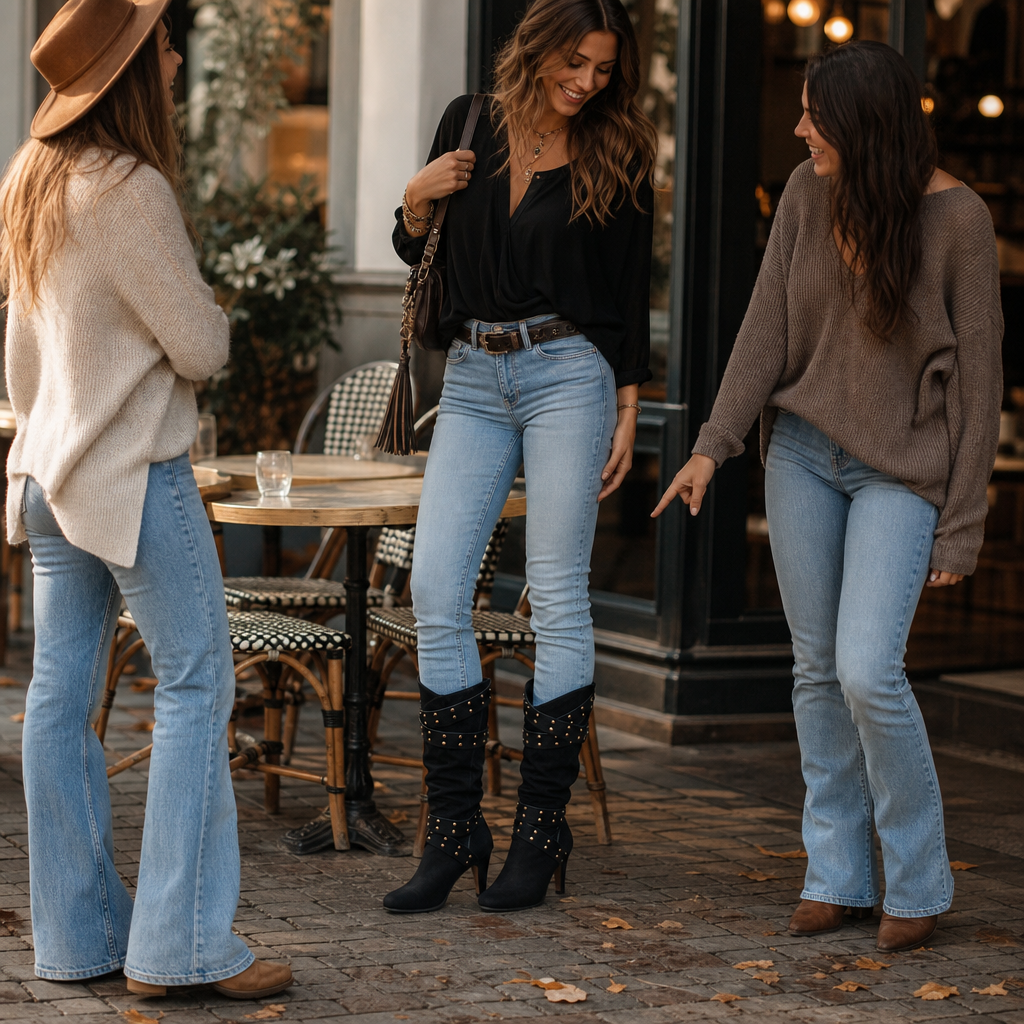 Rivella | Slouch Knee-High Boots mit Nieten