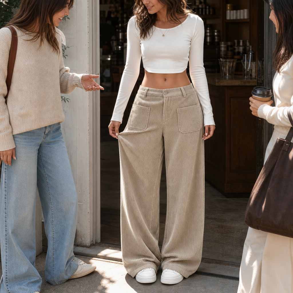 Cordelle | High-Waisted Wide-Leg Hose – Bequeme Passform für Frauen