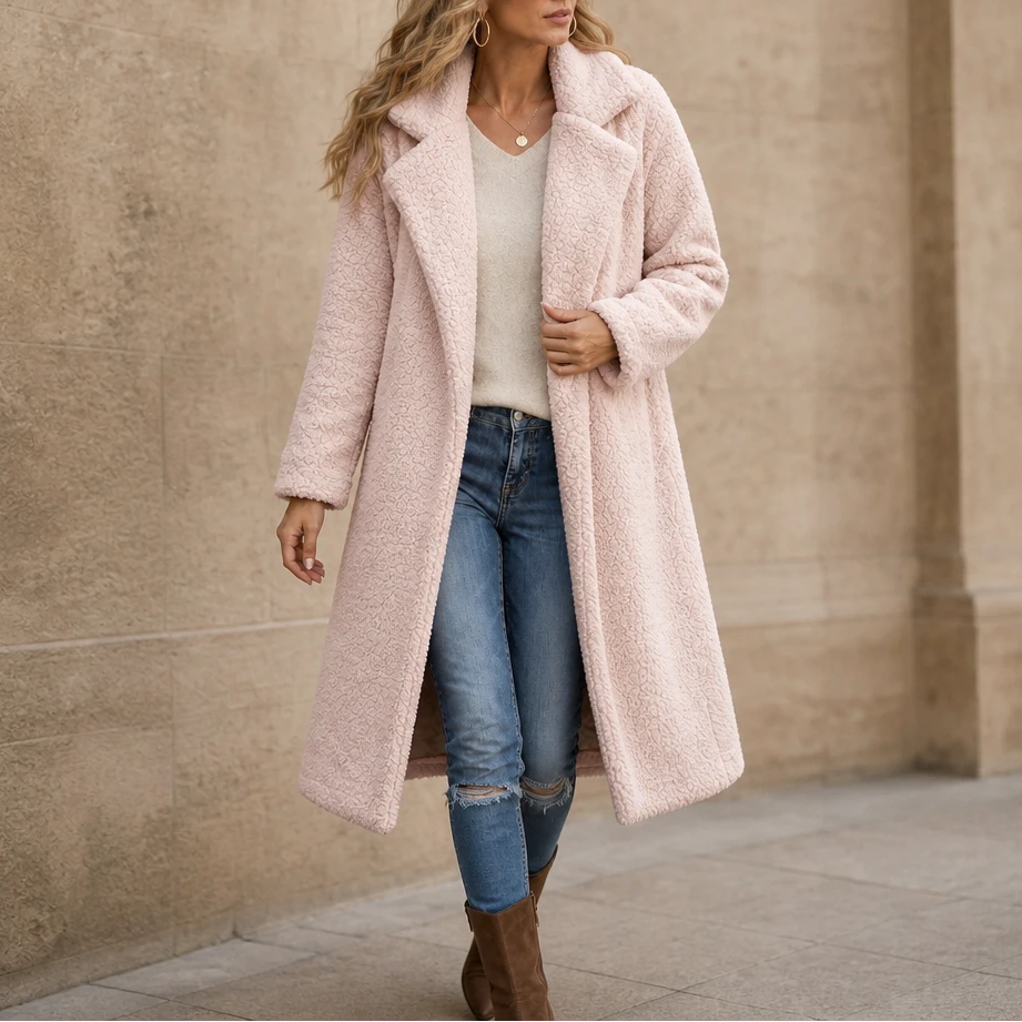 Veloura | Teddy Mantel – Langer und Kuscheliger Style für Damen