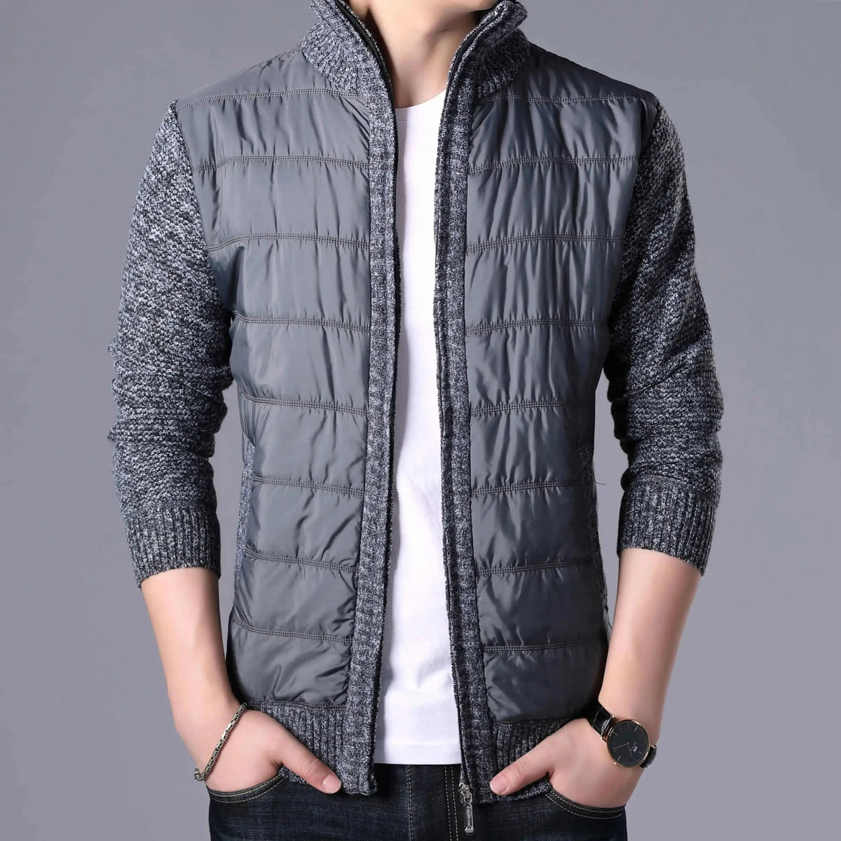 Klaus | Quilted Hybrid Jacket für Herren – Leicht und Bequem