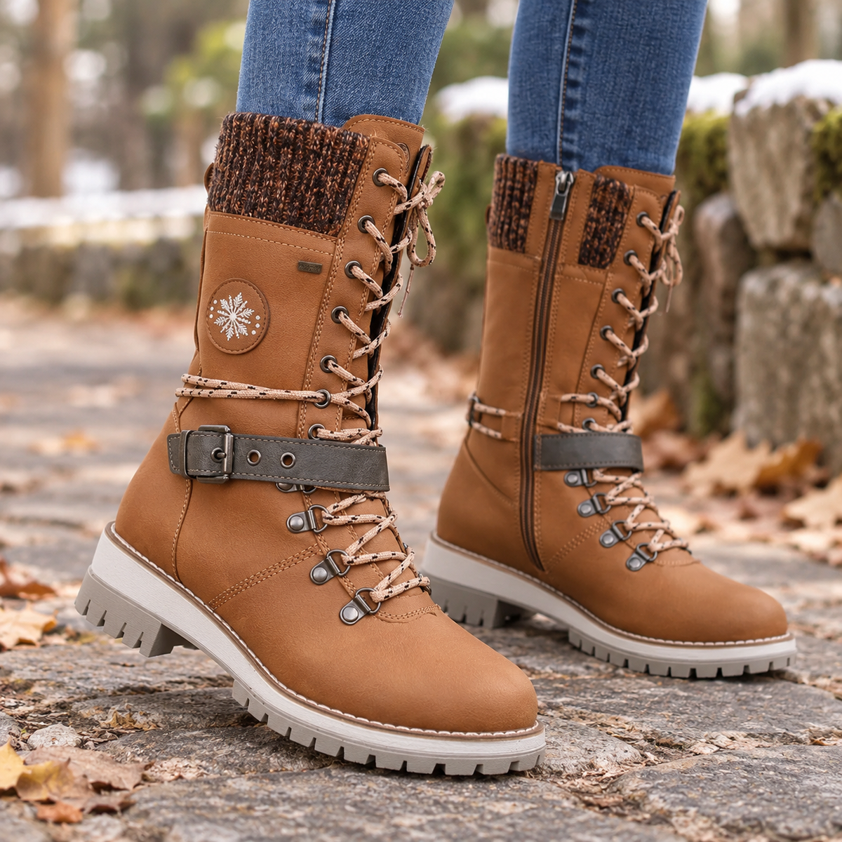 Snowlina | Kniehohe Isolierte Schneestiefel für Frauen