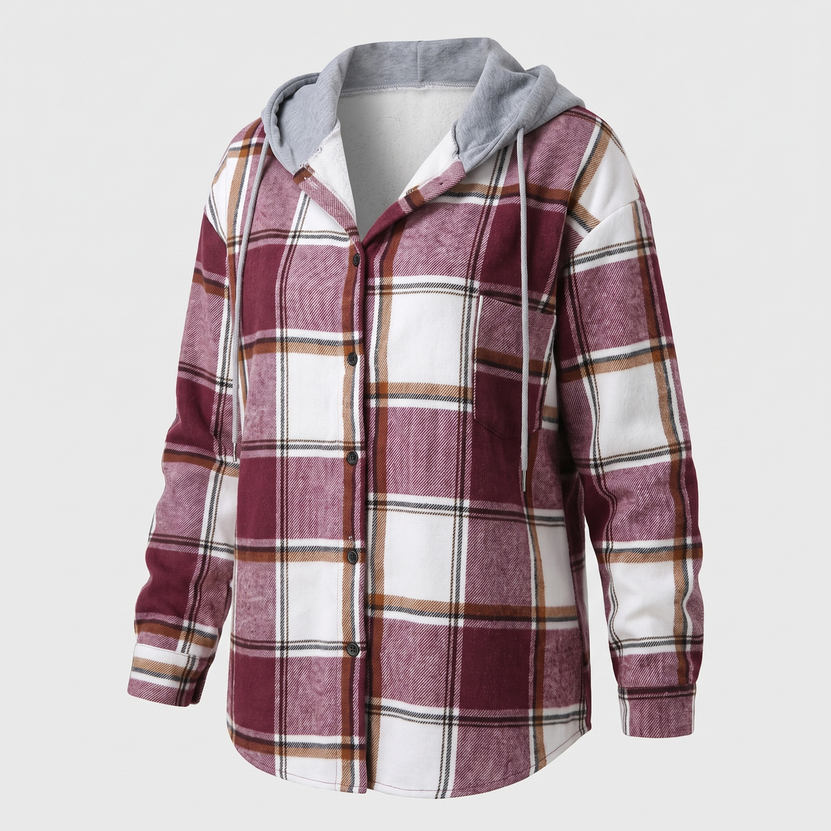 Highland | Hooded Coat – Gemütlicher Plaid-Stil für Frauen