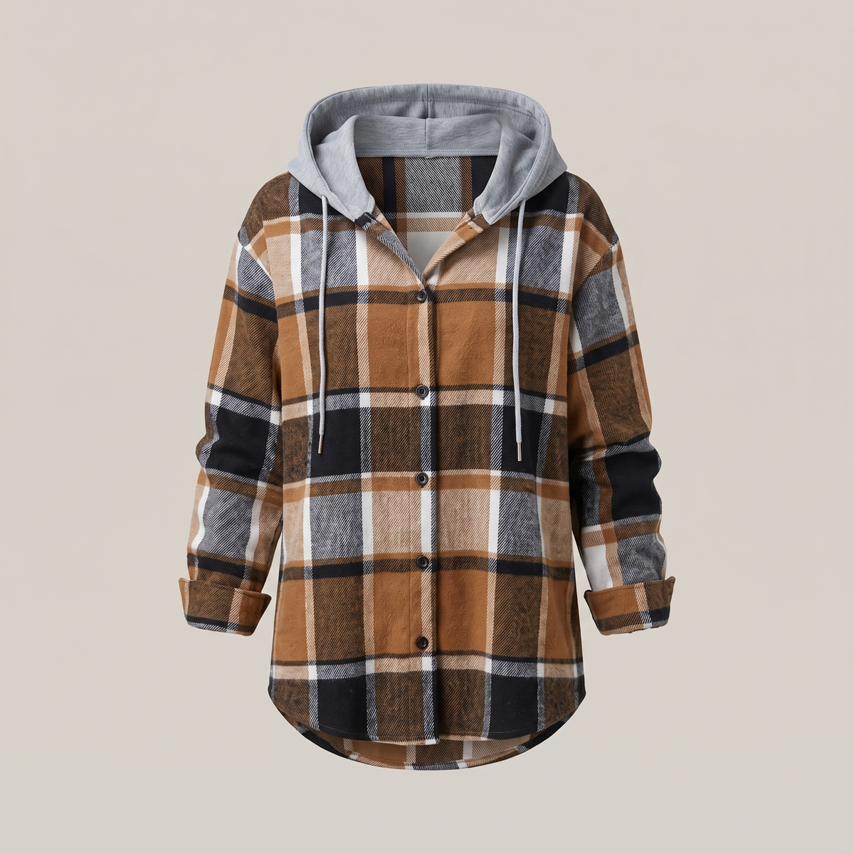 Highland | Hooded Coat – Gemütlicher Plaid-Stil für Frauen