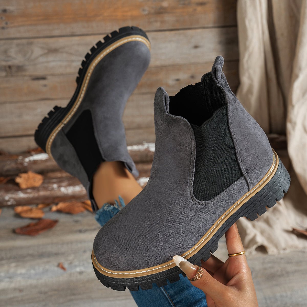 Mehetabel | Chelsea-Stiefeletten mit Profilsohle für Damen