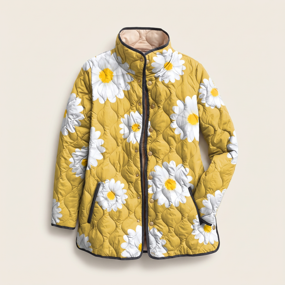 Mira | Quilted Jacket – Elegant Floral Print für Frauen