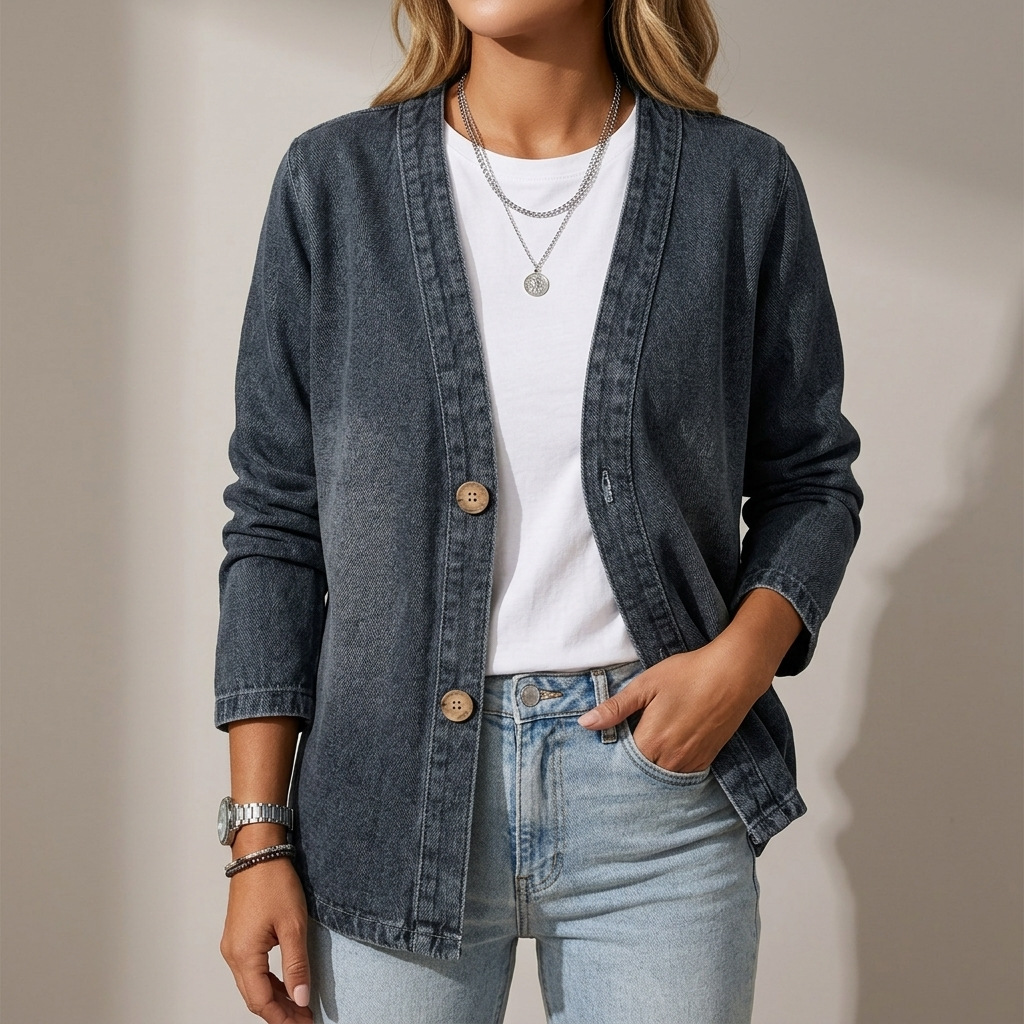 Ailsa | Denim Cardigan – Relaxed Style für Frauen