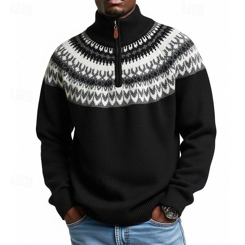 Barnaby | Muster Quarter-Zip Pullover