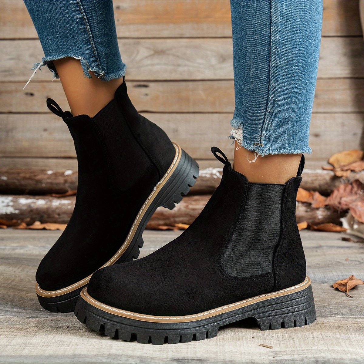 Mehetabel | Chelsea-Stiefeletten mit Profilsohle für Damen