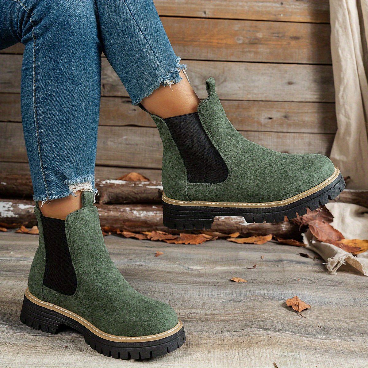 Mehetabel | Chelsea-Stiefeletten mit Profilsohle für Damen