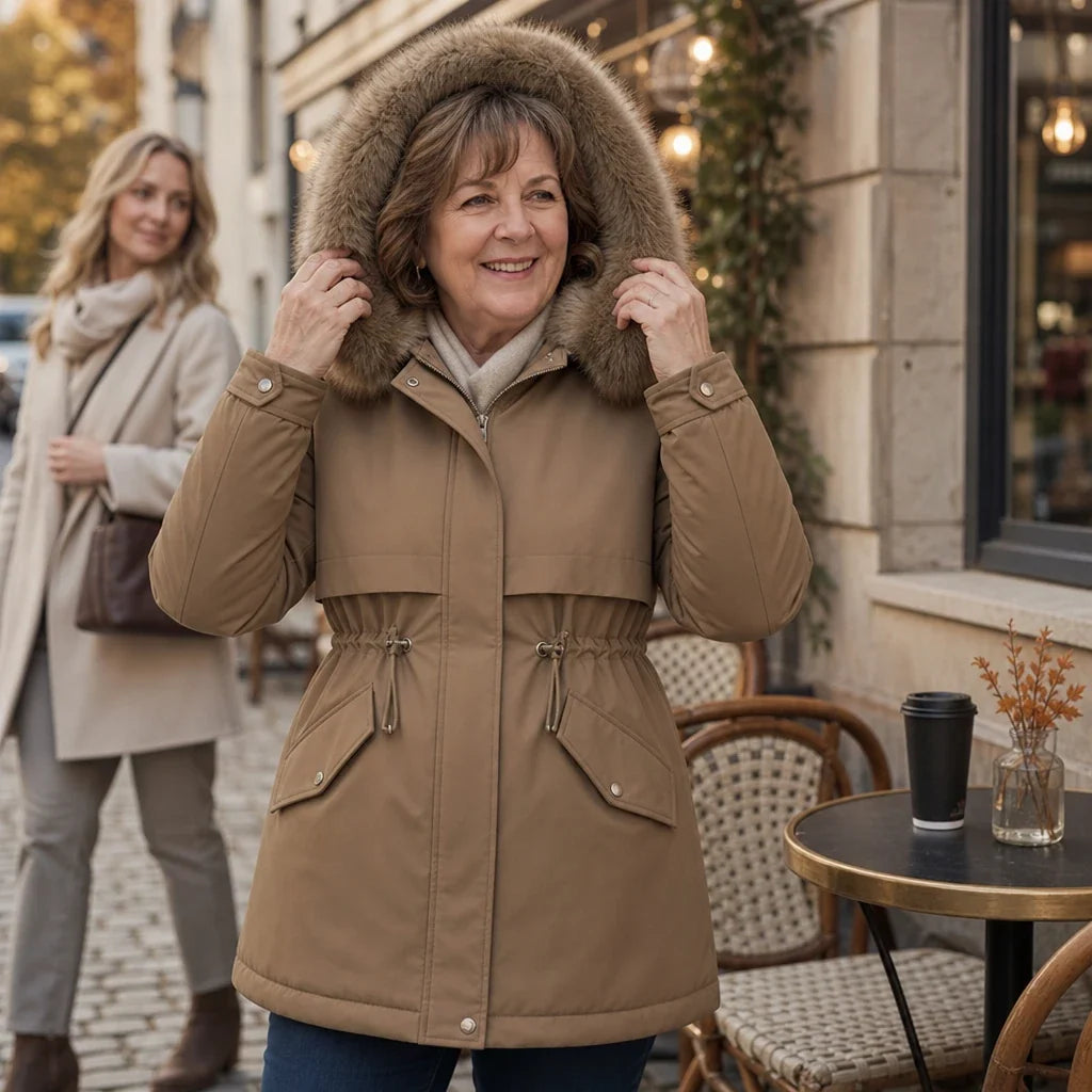 Velora | Plush-Lined Mid-Length Parka – Bietet warmen Tragekomfort für Frauen