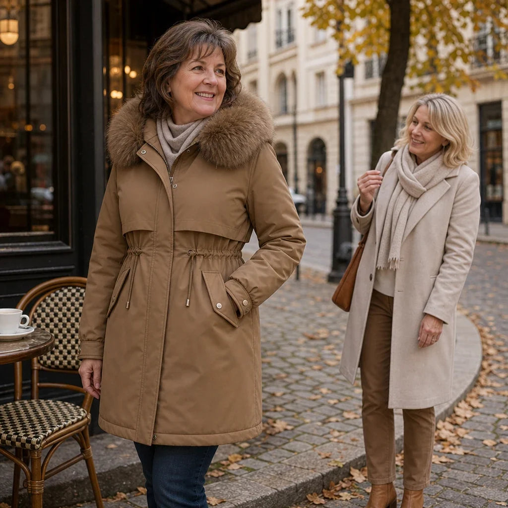 Velora | Plush-Lined Mid-Length Parka – Bietet warmen Tragekomfort für Frauen