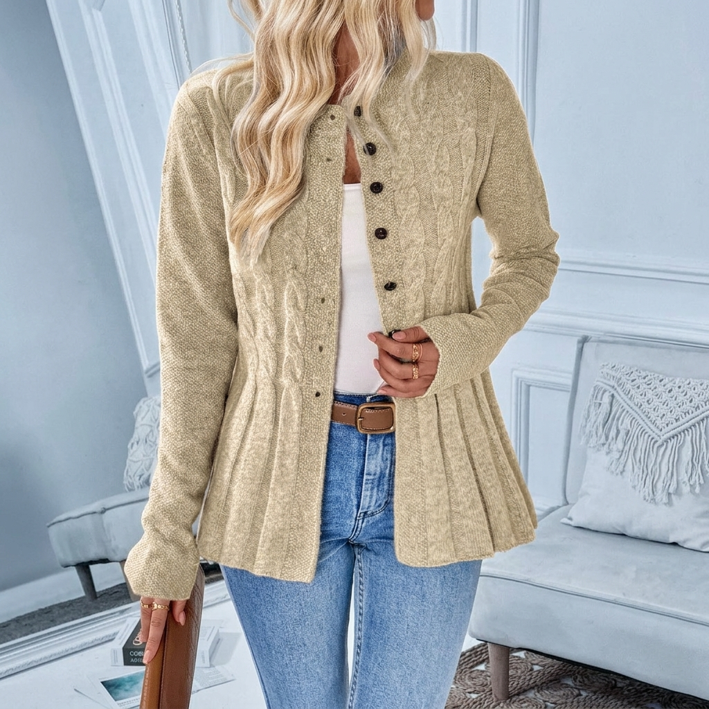 Hollingmere | Ribbed Knit Cardigan – Elegantes Layering für Frauen