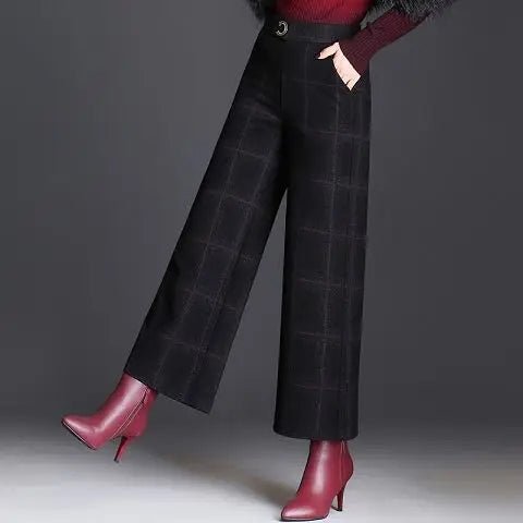 Beatrix | Checkered Wide-Leg Trousers – Eleganter Look für Damen