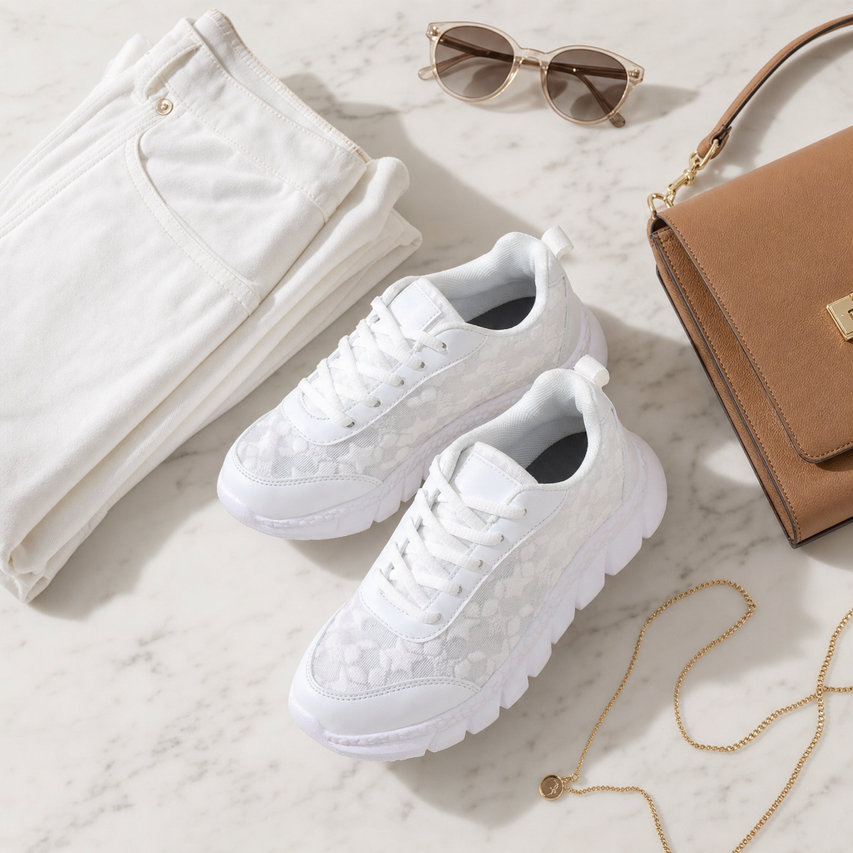 Stelline | Star Mesh Platform Sneakers für Frauen – Atmungsaktives Design