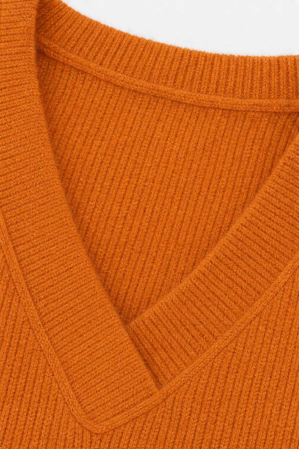 Softline | Ribbed V-Neck Knit Sweater – Casual Comfort for Women