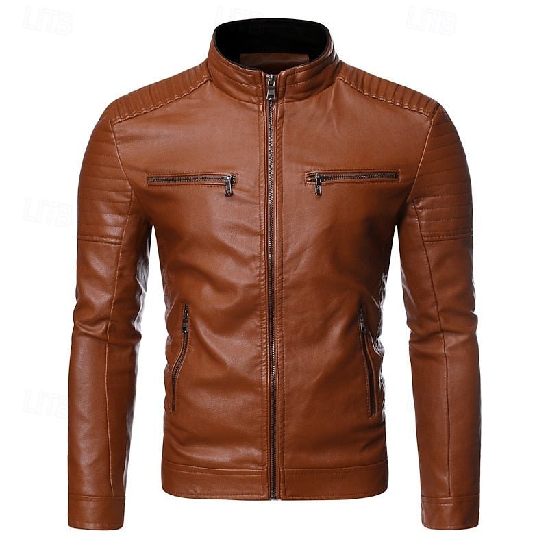 Chandler | Bikerjacke mit Stehkragen – Zeitloser Stil für Männer