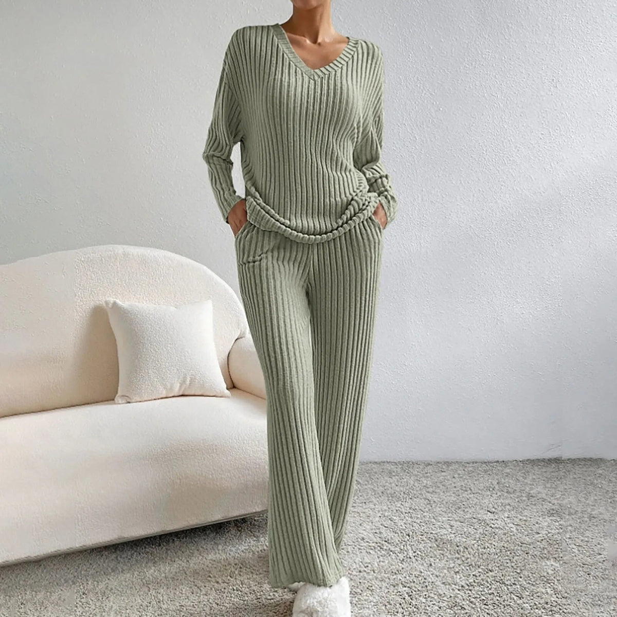 Elisabeth | Bequemes und raffiniertes Strick Zweiteiler Set
