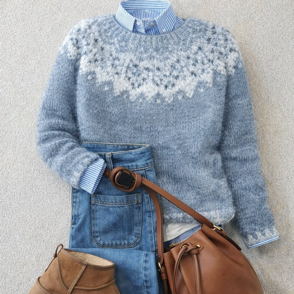 Emily | Eleganter und kuscheliger skandinavischer Fair-Isle-Strickpullover 0
