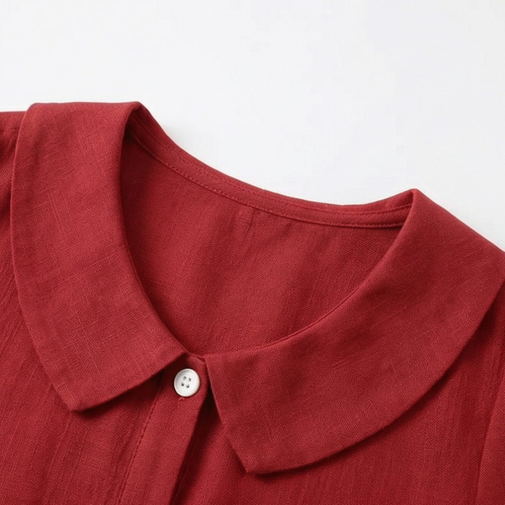 Clara | Zeitlose und feminine Retro Bluse mit Peter Pan-Kragen