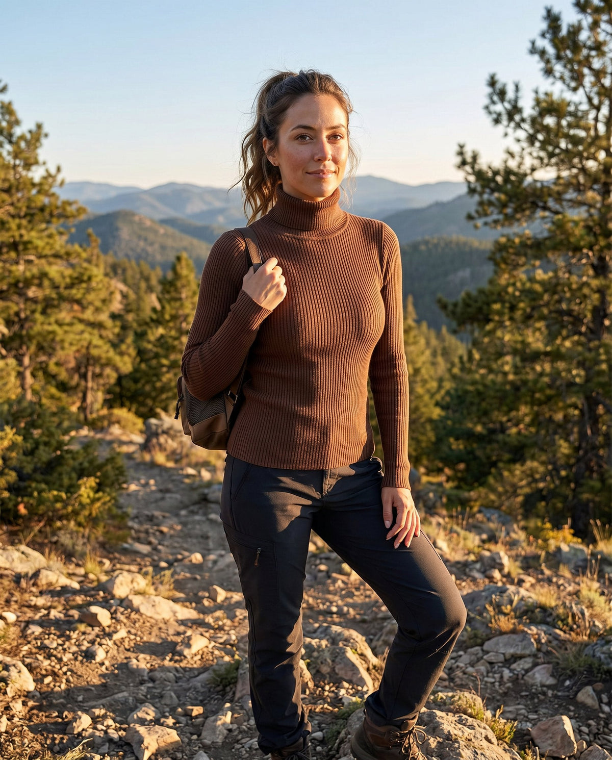 Scarlett | Leichter, gerippter Damen-Rollkragenpullover aus Strick 1