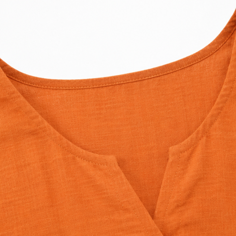 Amelie | Feminine und luftige Tunika Bluse mit V-Ausschnitt
