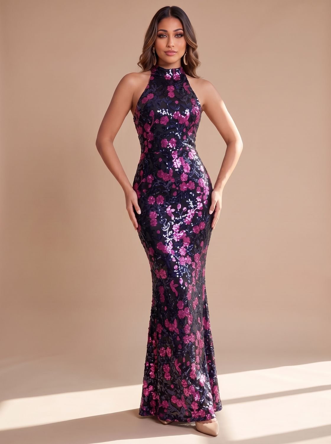 Grace | Mermaid Dress – Floral Sequin Gown für Frauen