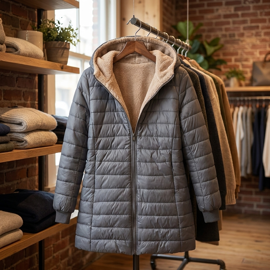 Dahlia | Mid-Length Fleece Parka – Stilvoller Wintermantel