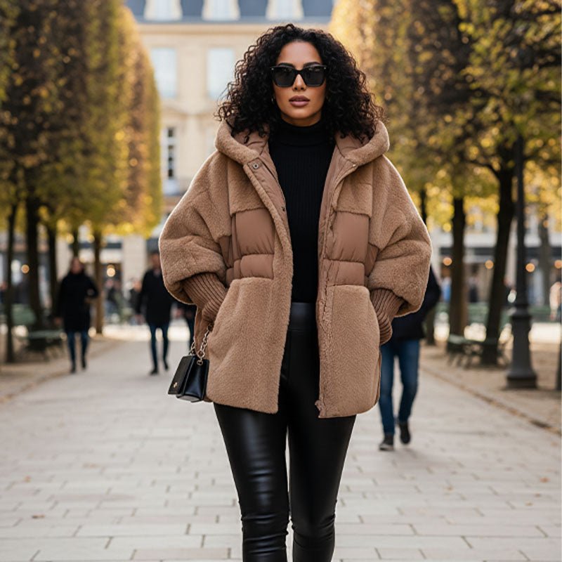 Cozevia | Quilted Hooded Jacket – Oversized Style for Women