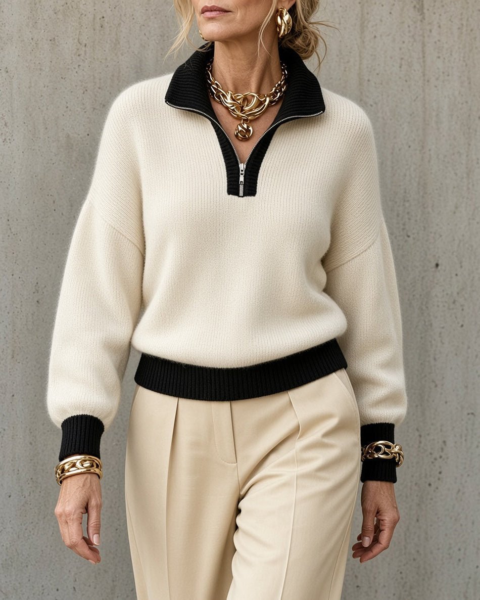 Monica | Zip Sweater – Vintage-inspirierter Look für Damen