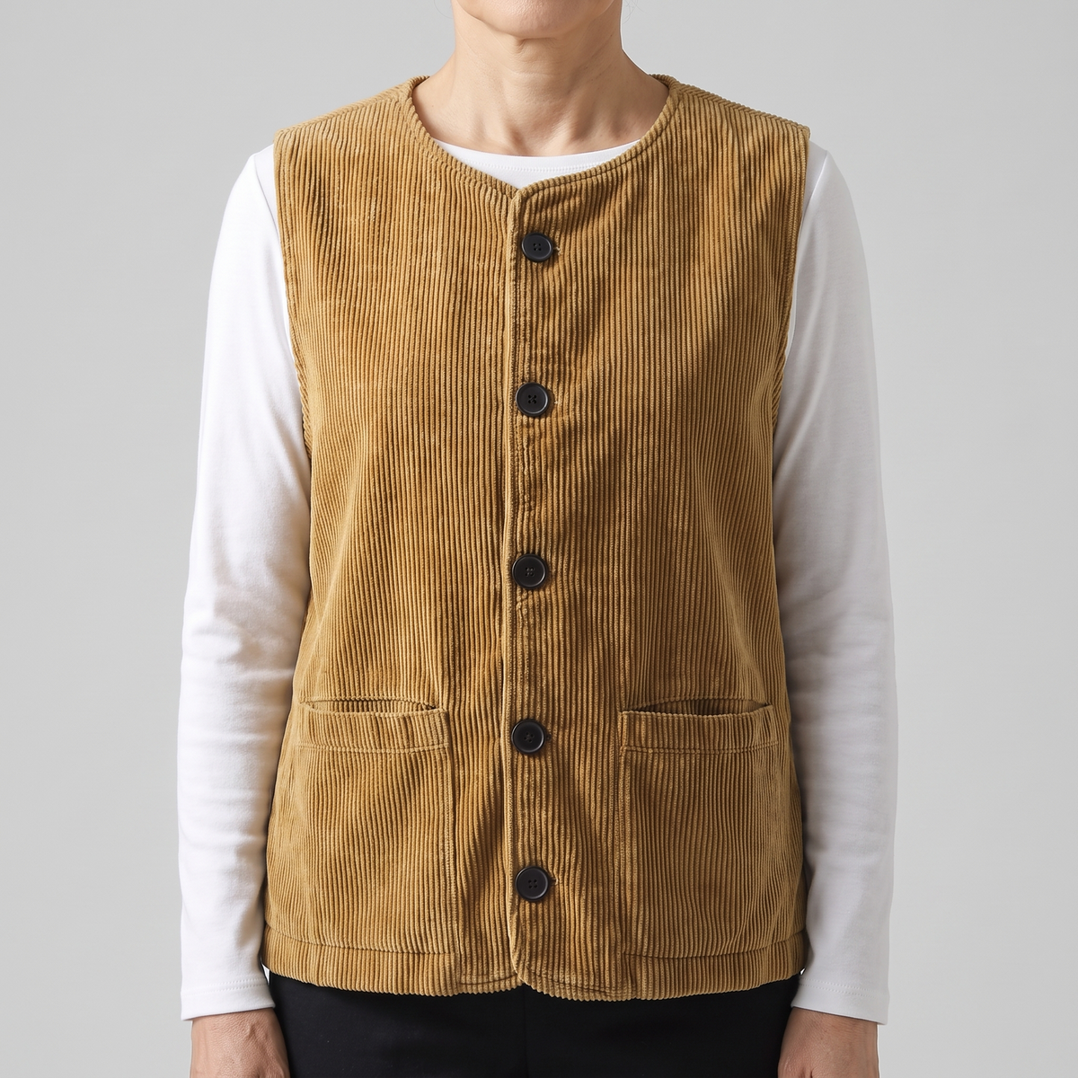 JANE | Cord Cardigan – Vintage-Charm in Beiger Farbe
