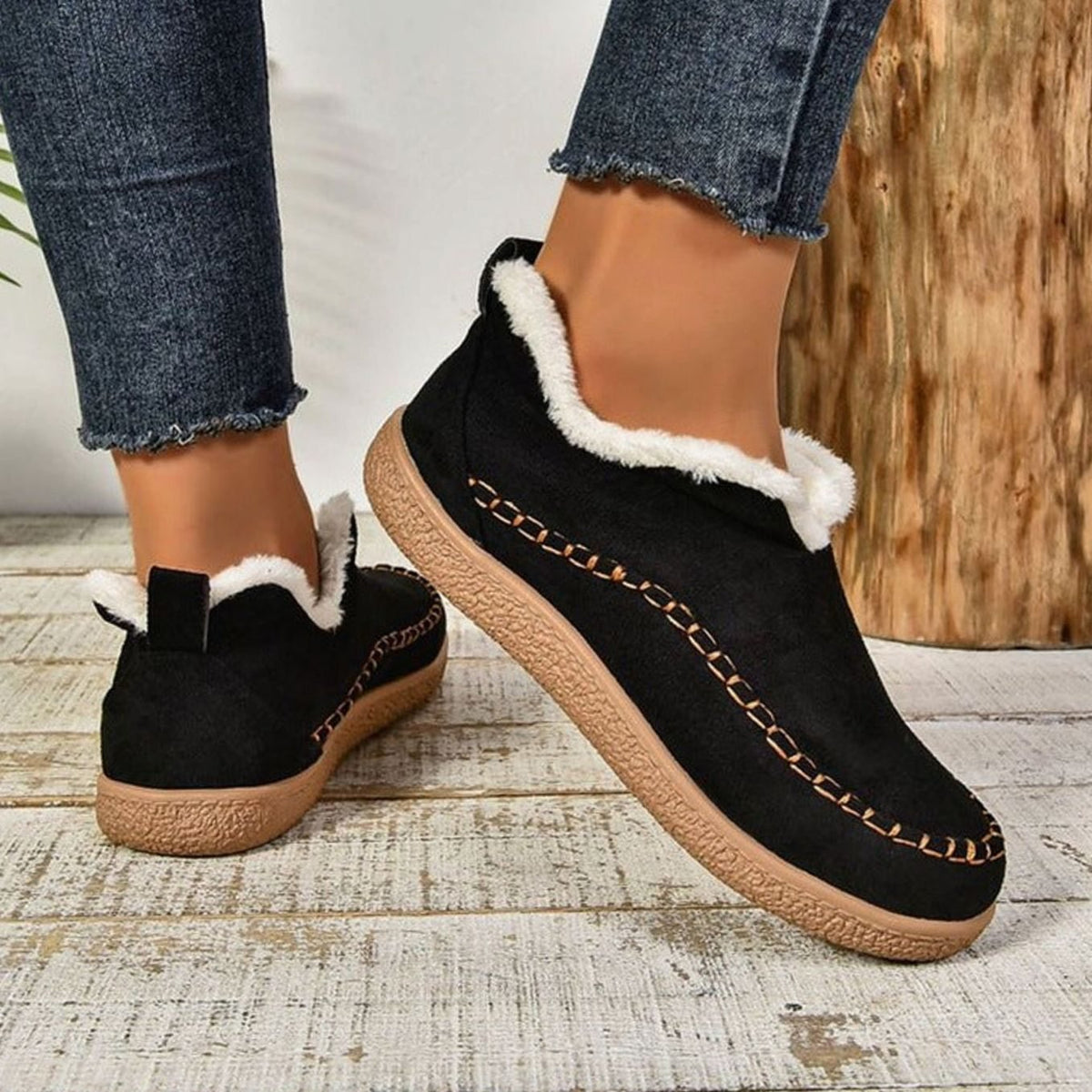 Camila | Suede Moccasin Loafers – Fleece-Lined für Frauen