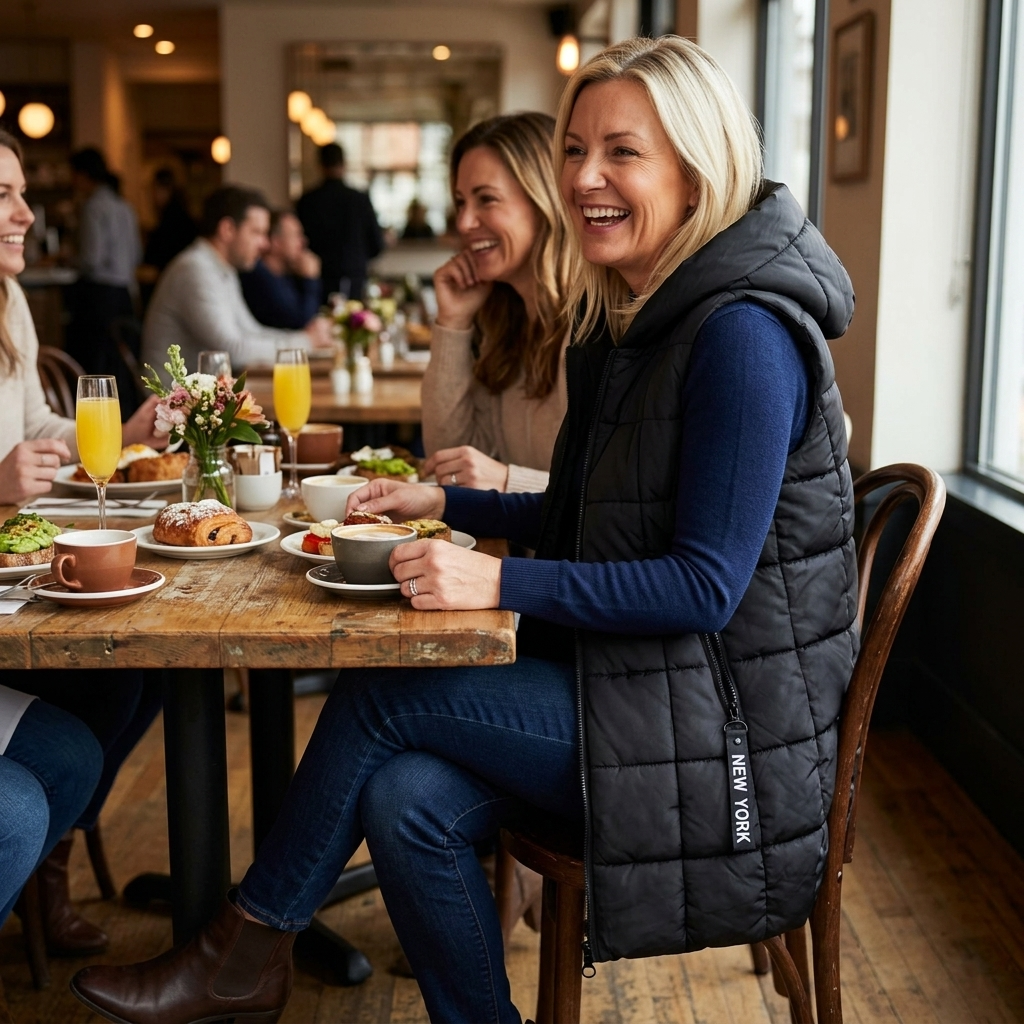 Covara | Long Quilted Puffer Vest - Met Capuchon voor Vrouwen